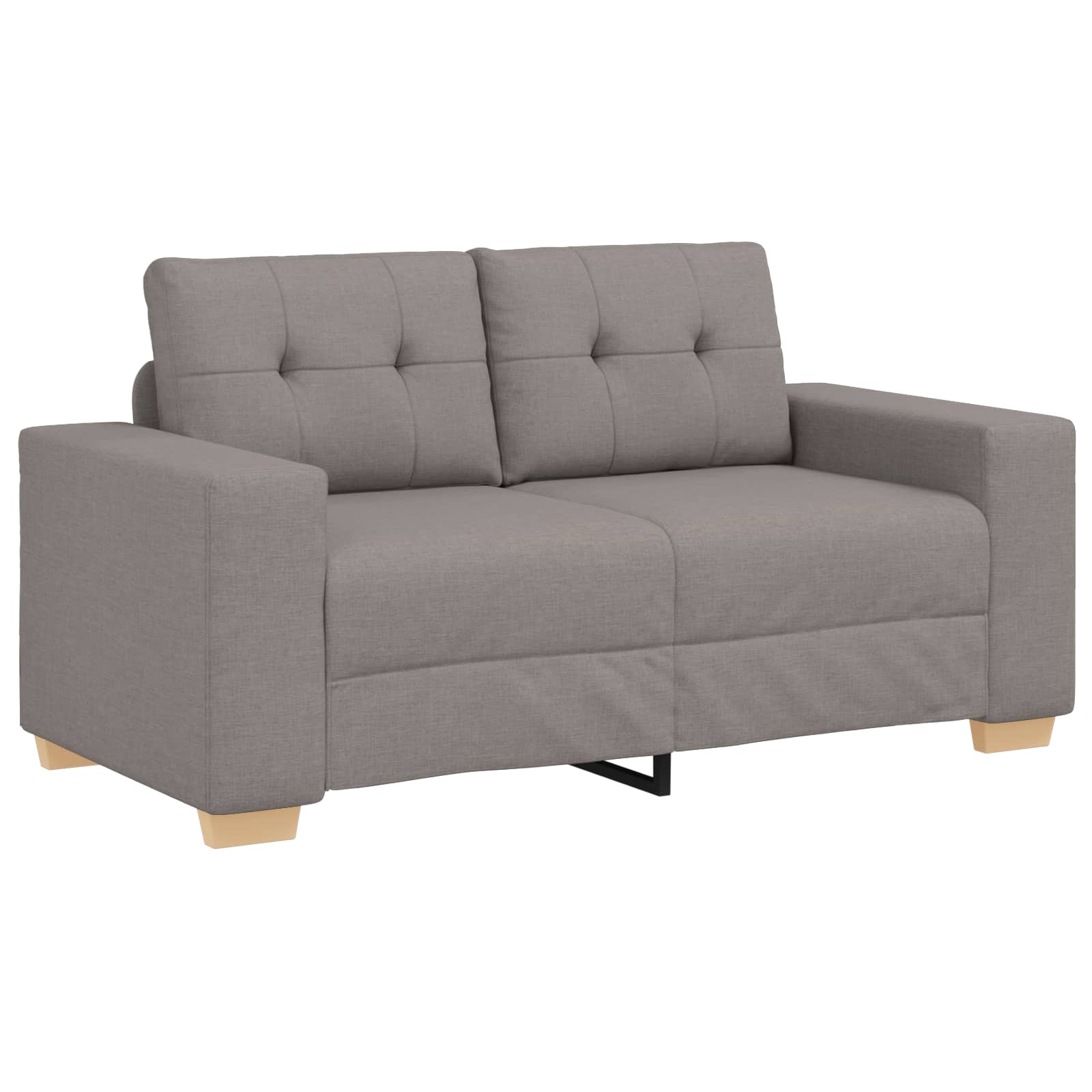 Sofa 3 pcs Sivo-smeđa 221 x 80 x 80 cm Platnasta tkanina