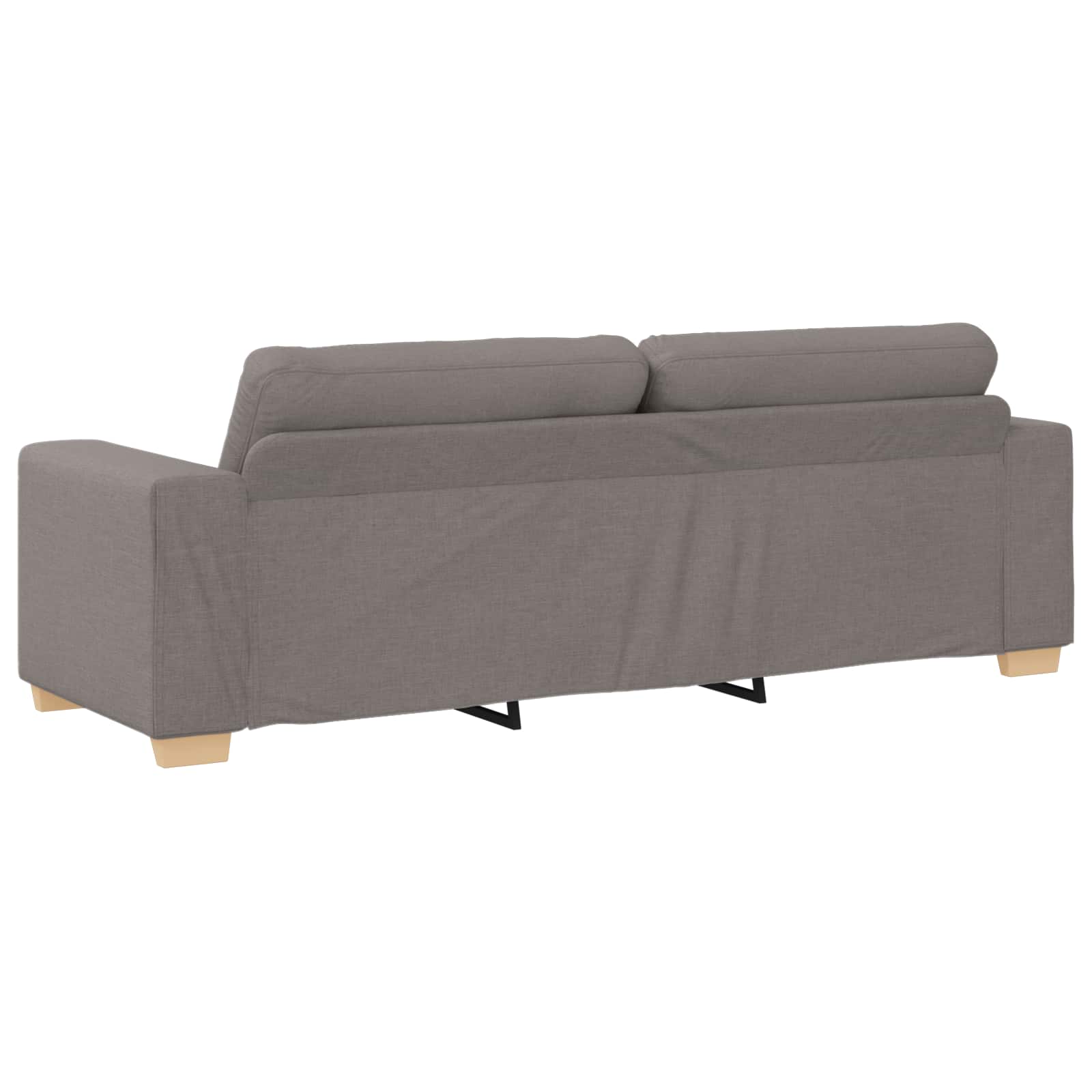 Sofa 3 pcs Sivo-smeđa 221 x 80 x 80 cm Platnasta tkanina