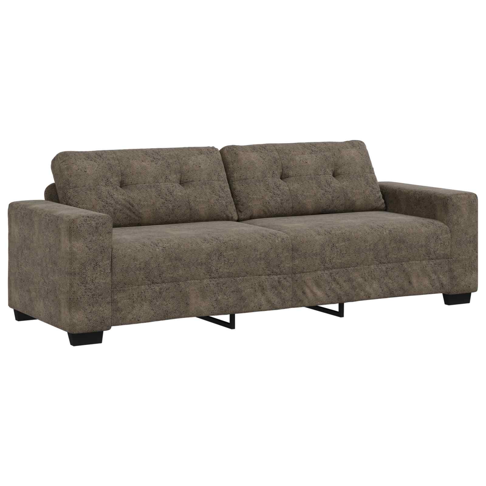 Sofa 3 pcs Tamno siva 221 x 80 x 80 cm Platnasta tkanina