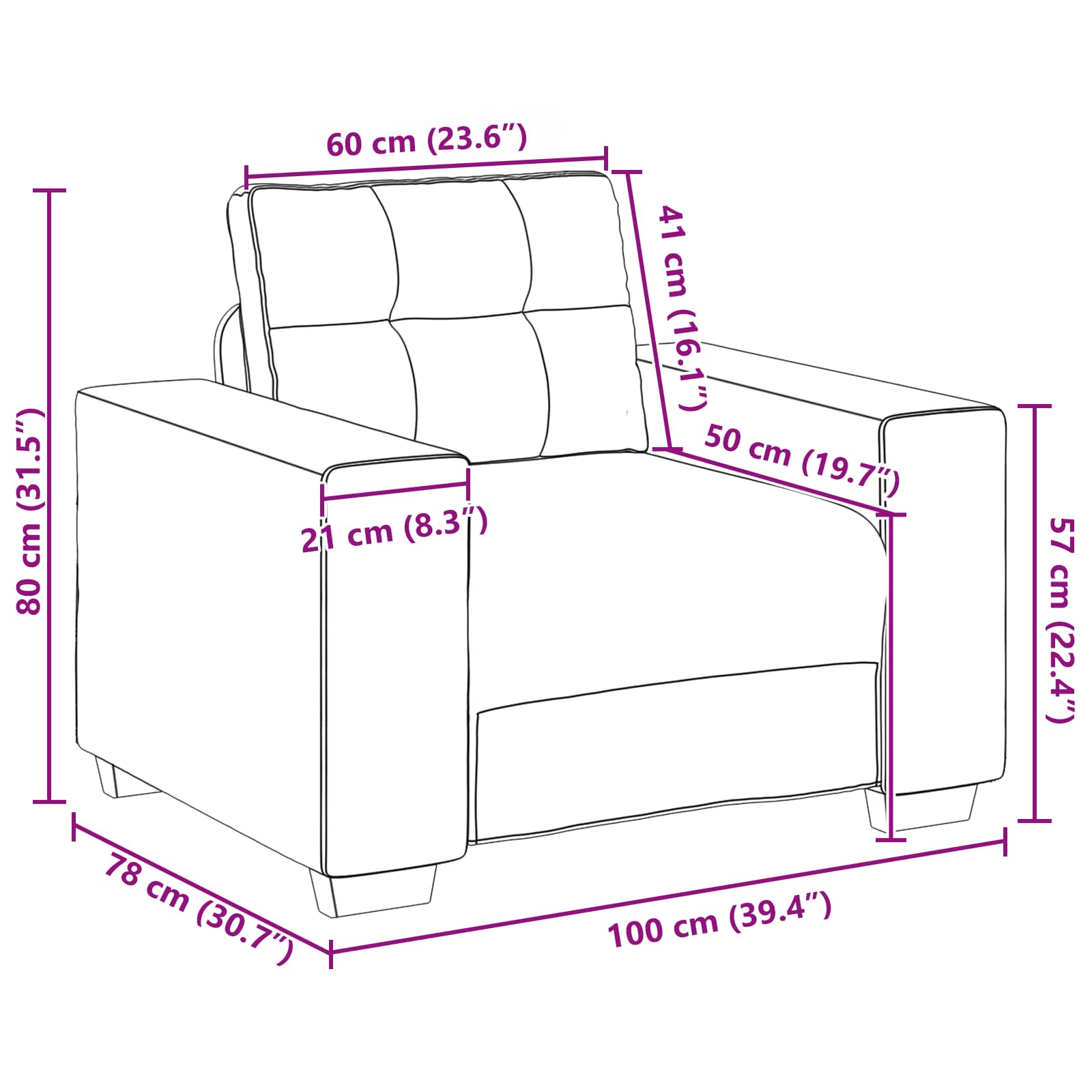 Set sofe 3 pcs Tamnozelena 221 x 80 x 80 cm Baršun