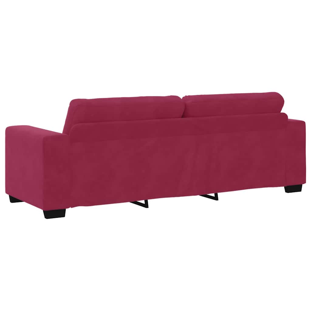Set sofe 3 pcs Vjetrovita Crvena 221 x 80 x 80 cm Baršun