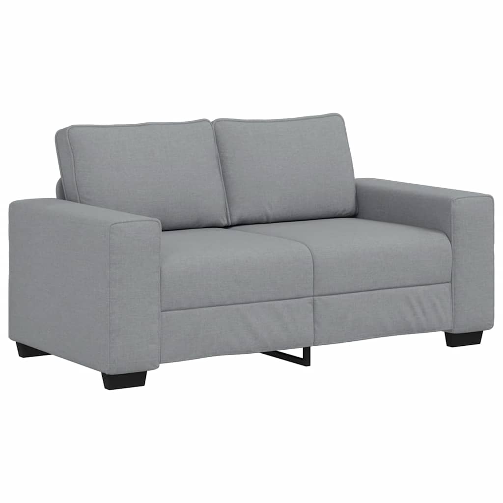 3-dijelni set sofa s jastucima, svijetlo siva tkanina