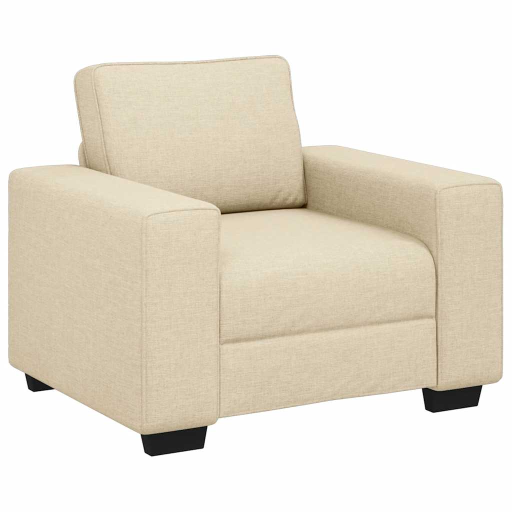 3-dijelni set sofa s jastucima, krem tkanina