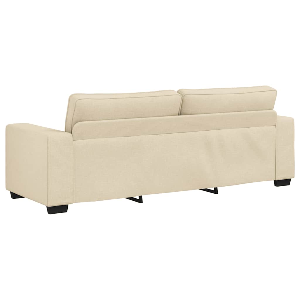 3-dijelni set sofa s jastucima, krem tkanina