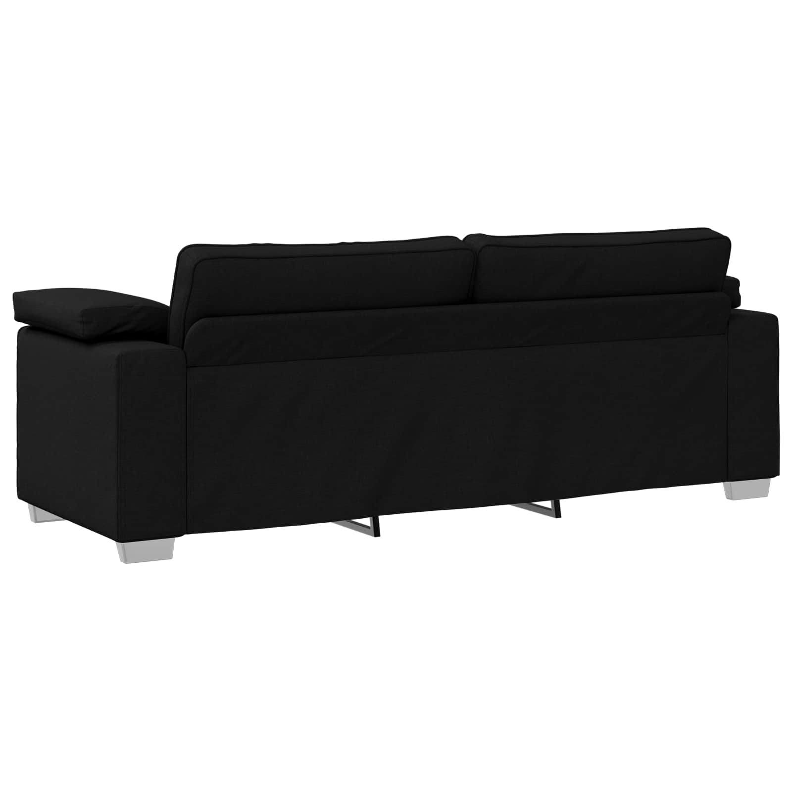 Sofa 3 pcs Crna 219 x 80 x 82 cm Platnasta tkanina