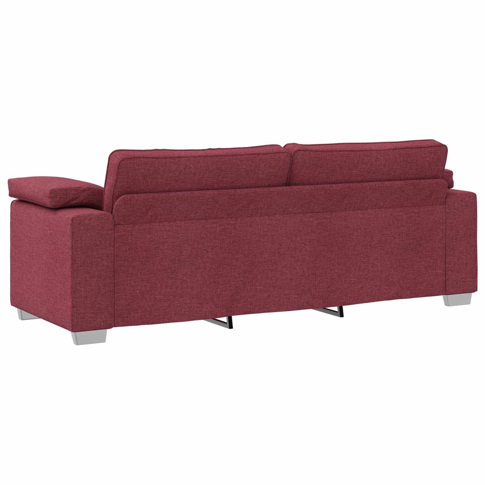 Sofa 3 pcs Vjetrovita Crvena 219 x 80 x 82 cm Platnasta tkanina
