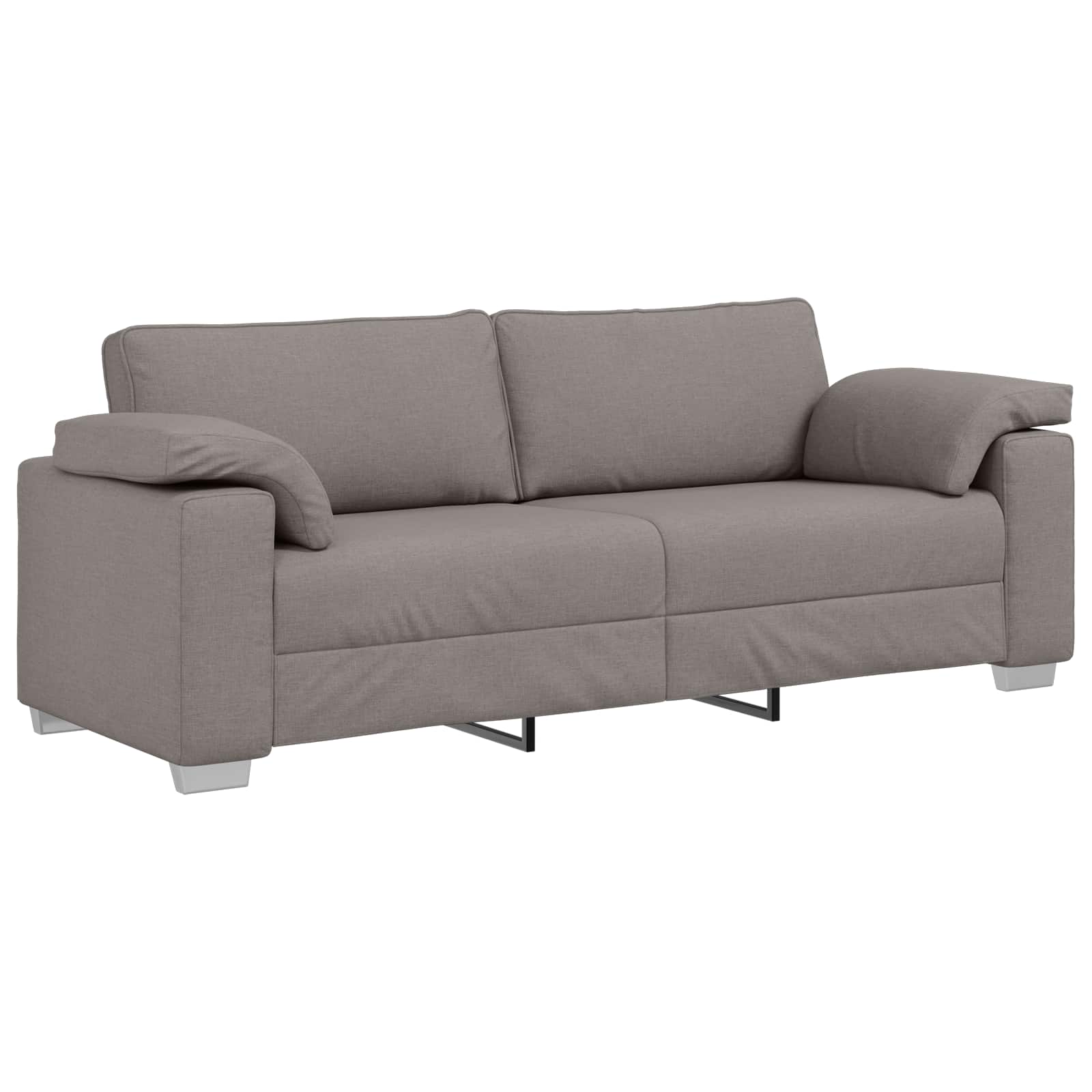 Sofa 3 pcs Sivo-smeđa 219 x 80 x 82 cm Platnasta tkanina