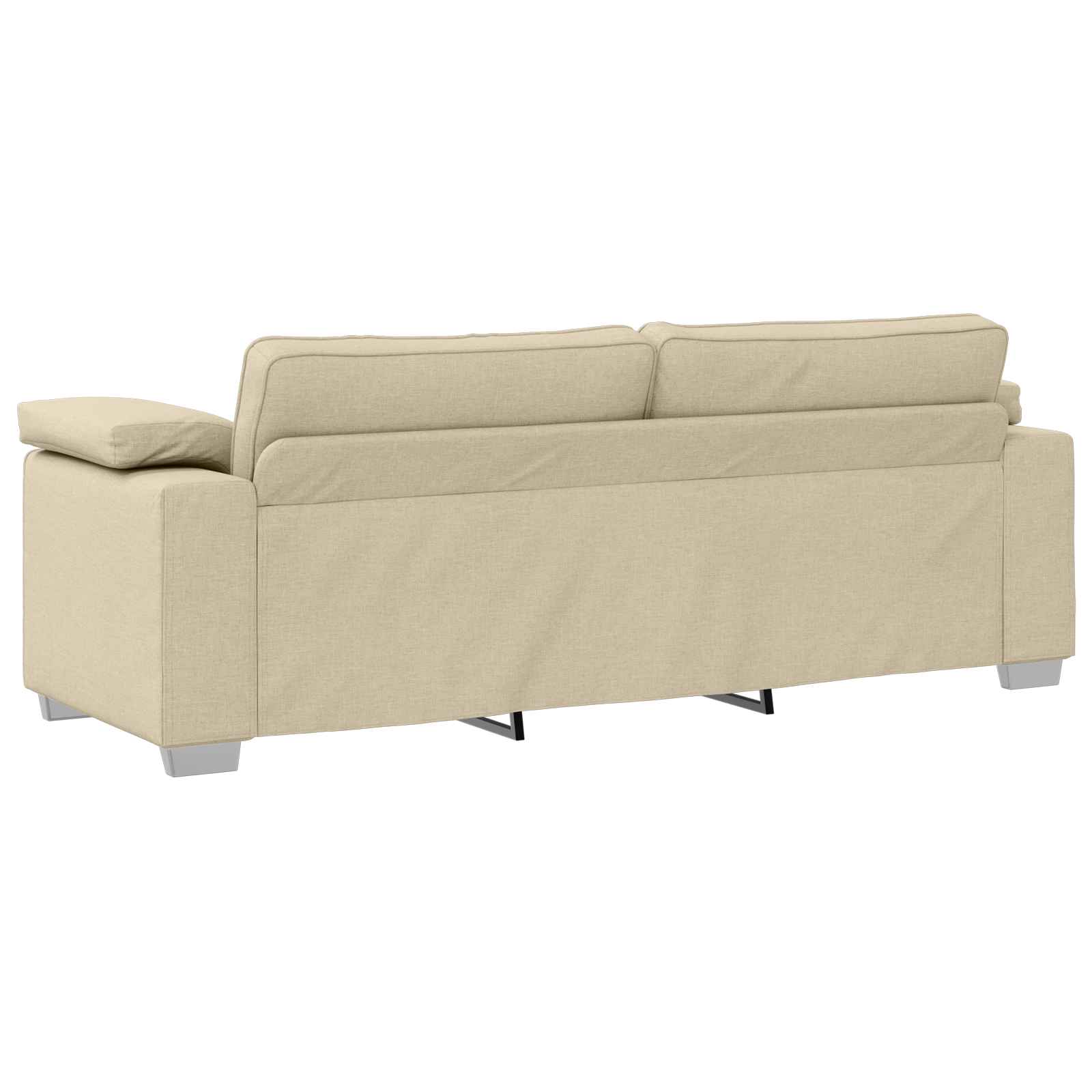 Sofa 3 pcs Krema 219 x 80 x 82 cm Platnasta tkanina