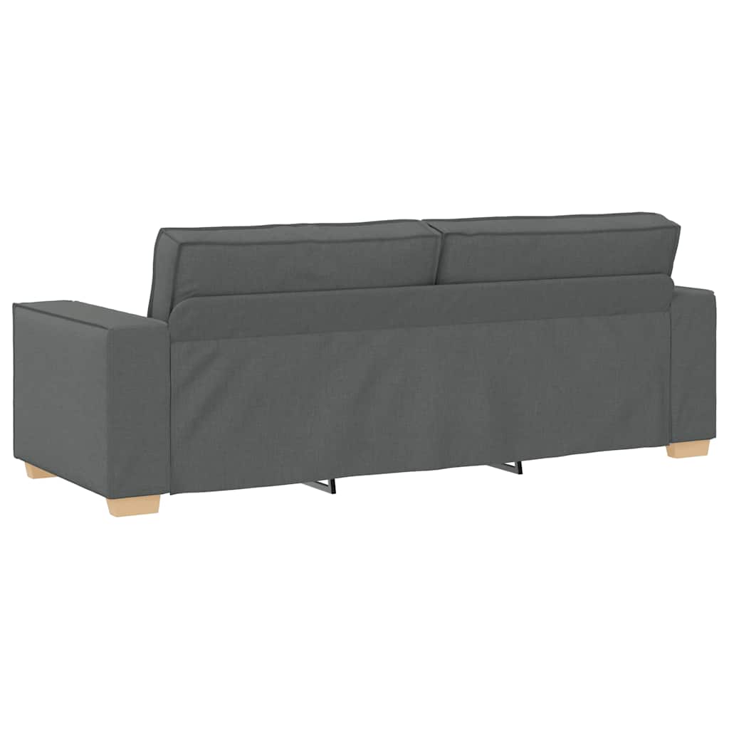 Dvodijelni set sofa s jastucima, tamno siva tkanina