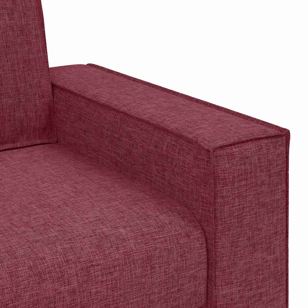 Dvodijelni set sofa s jastucima, tkanina boje vina