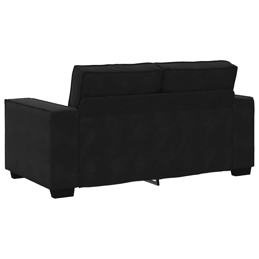 Dvodijelni set sofa s jastucima, crni baršun