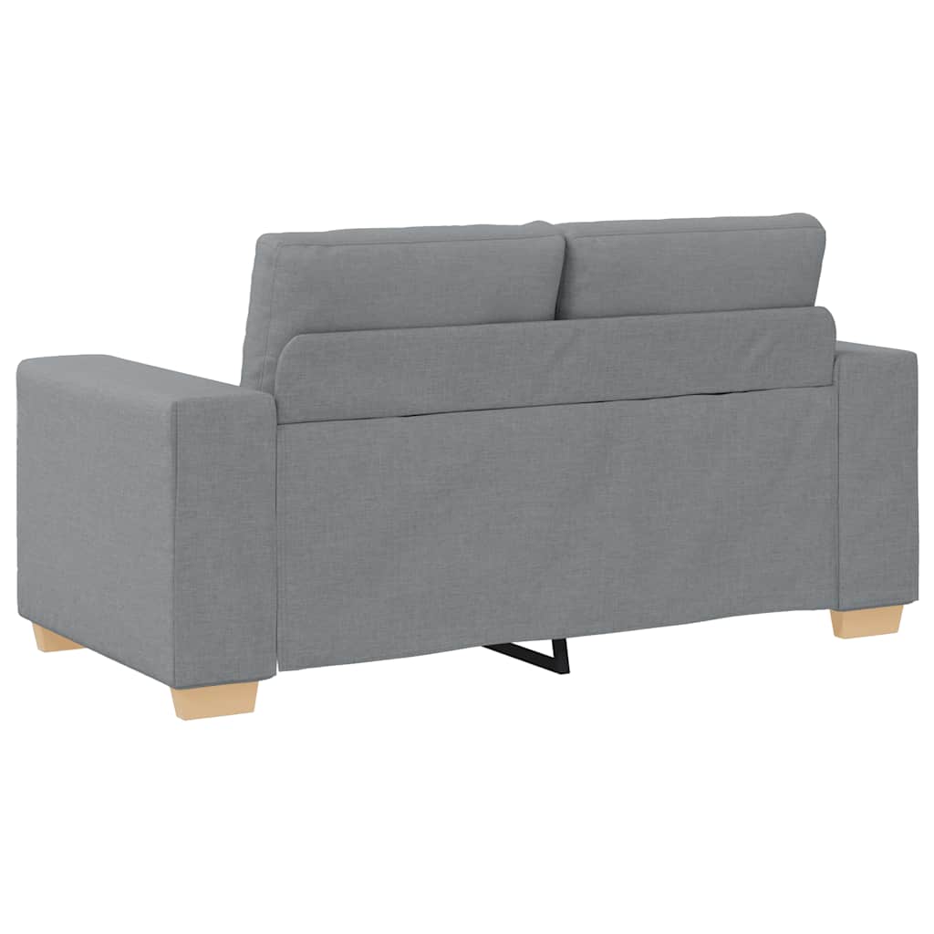 Dvodijelni set sofa s jastucima, svijetlo siva tkanina
