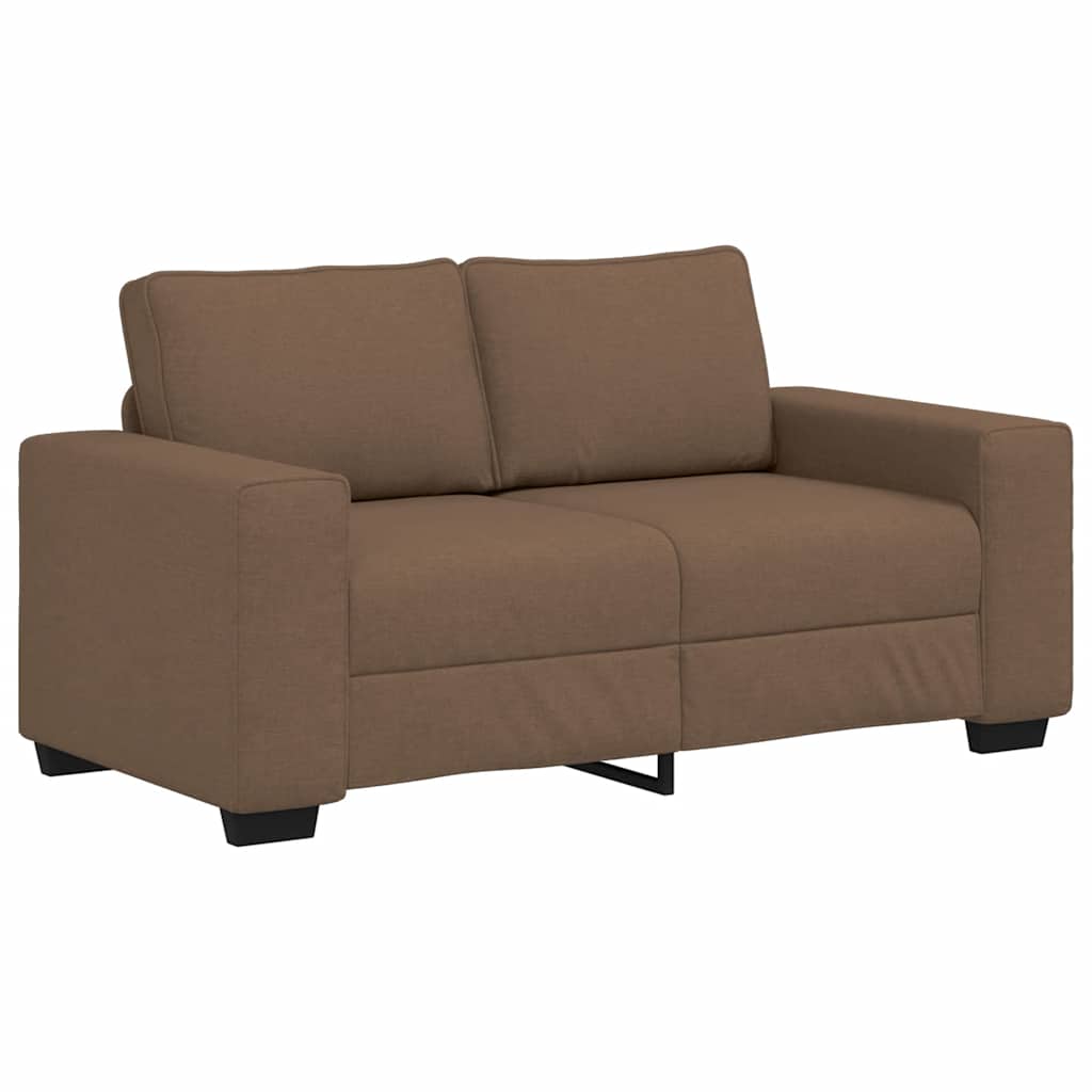 Dvodijelni set sofa s jastucima, smeđa tkanina