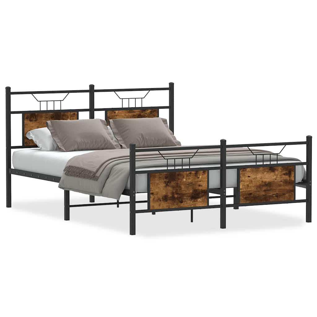 Okvir kreveta bez madraca boja hrasta 140 x 200 cm drveni
