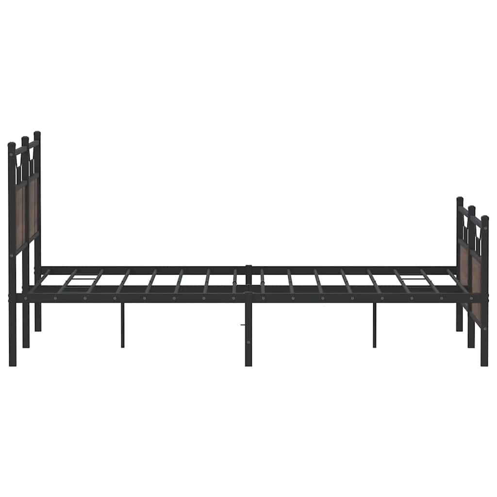 Okvir kreveta bez madraca smeđi hrast 140x190 cm izrađeno drvo