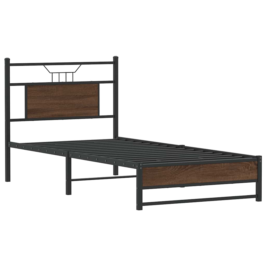 Okvir kreveta bez madraca smeđa boja hrasta 80x200 cm drveni