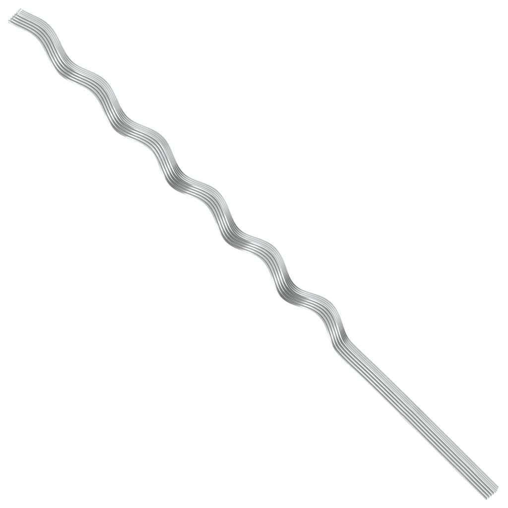 Podrška za biljke 20 pcs Srebrno 150 x 0,6 x 0,6 cm Čelik