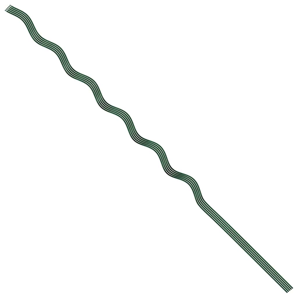Podrška za biljke 5 pcs Zelena 150 x 0,6 x 0,6 cm Čelik