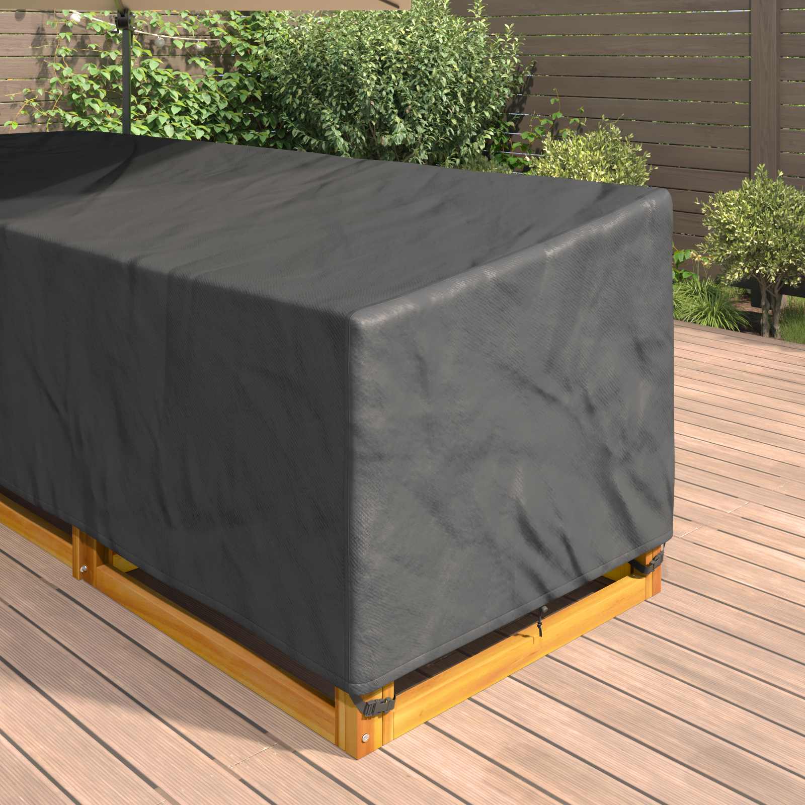 Pokrov za namještaj Crna 330 x 255 x 80 cm 210D Oxford tkanina