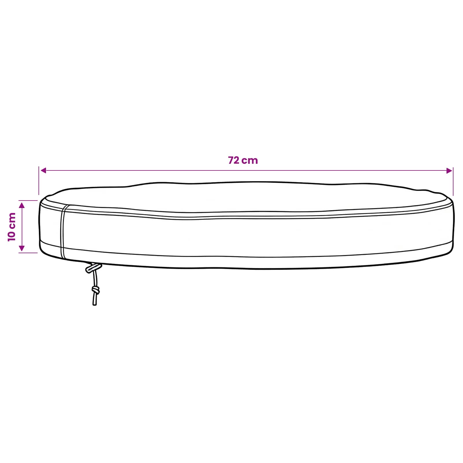 Pokrivač za Vanjski Stol 72 x 72 x 10 cm 420D Oxford tkanina