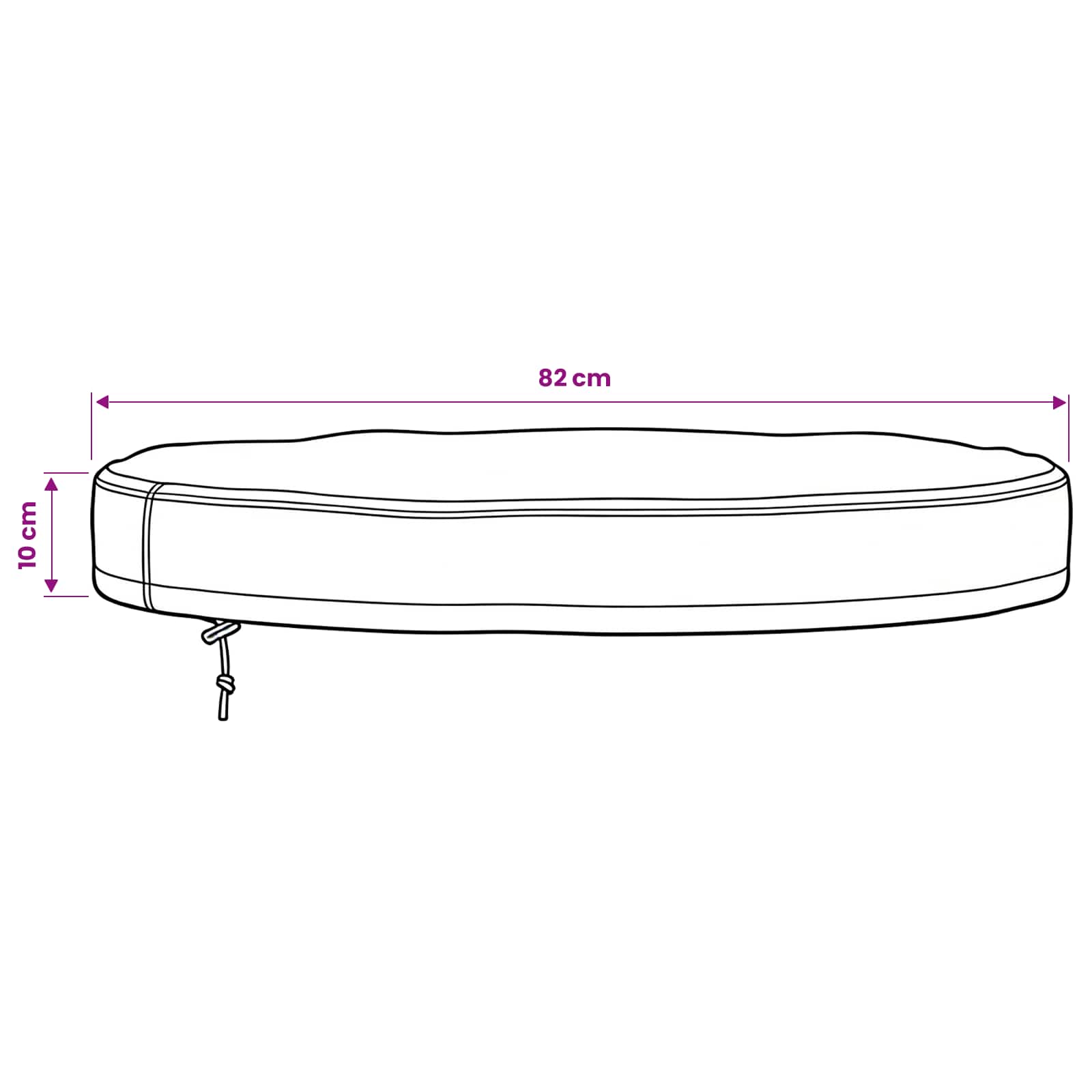 Pokrivač za Vanjski Stol 82 x 82 x 10 cm 210D Oxford tkanina