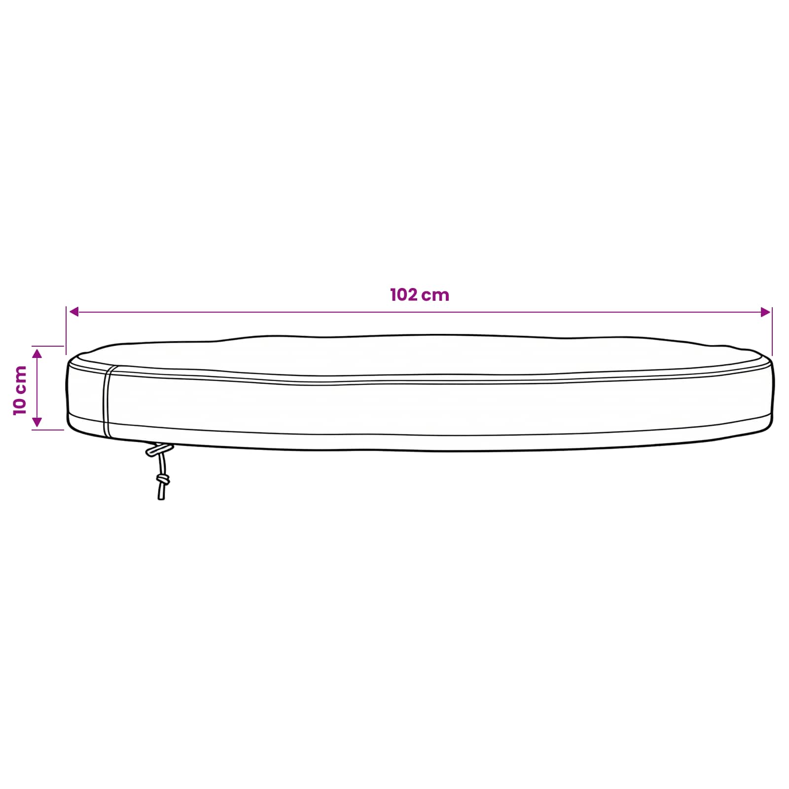 Pokrivač za Vanjski Stol 102 x 102 x 10 cm 210D Oxford tkanina