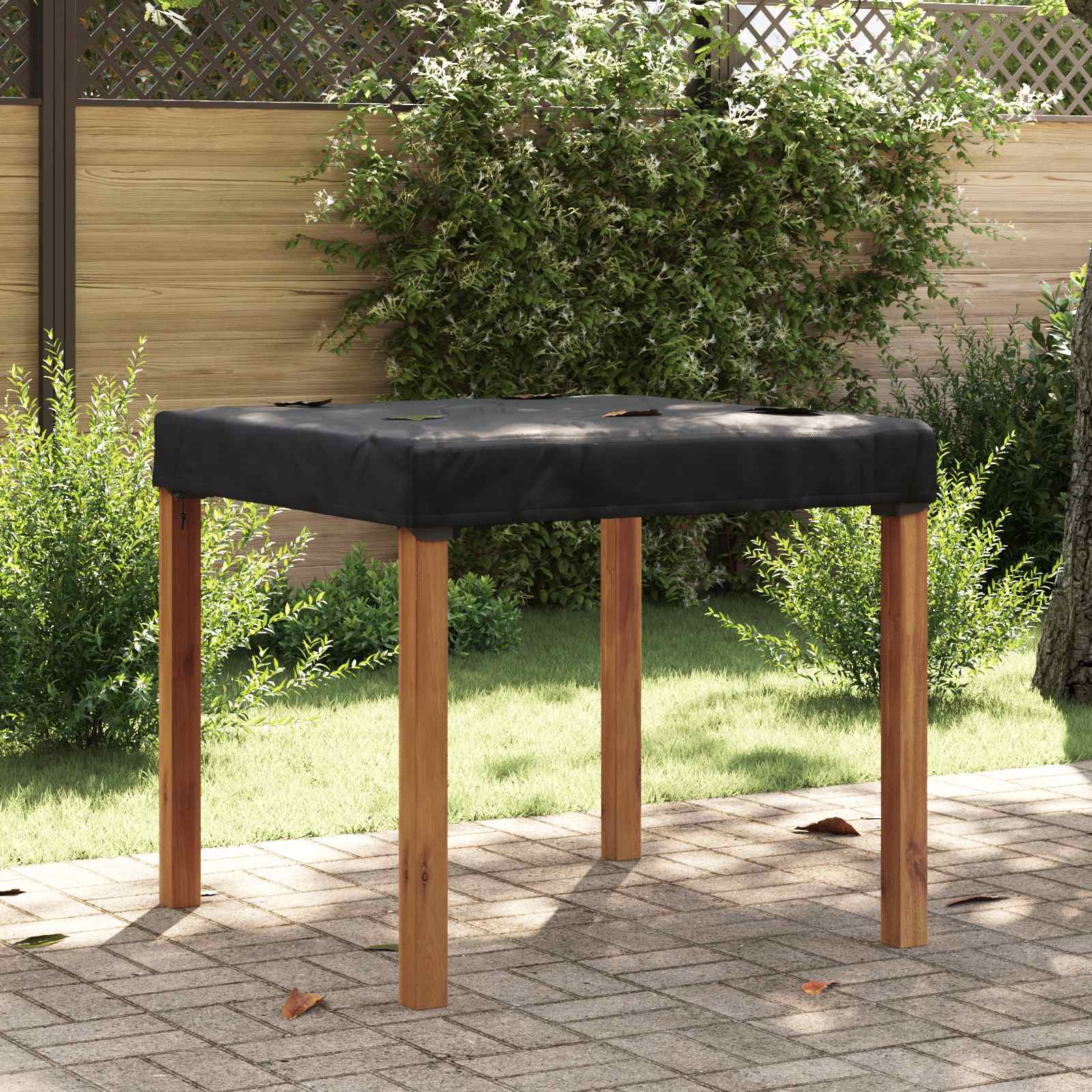 Pokrov za stol Jednobojno Crna 102 x 102 x 15 cm tkanina