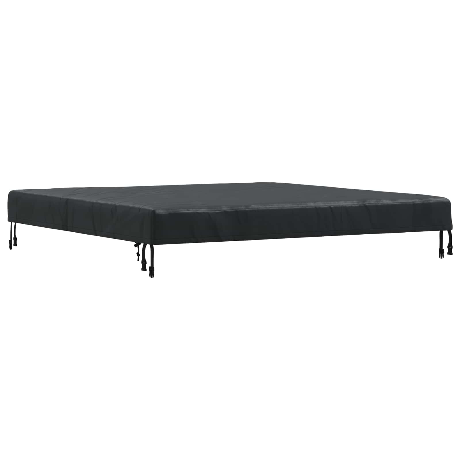 Pokrov za stol Jednobojno Crna 142 x 142 x 15 cm tkanina