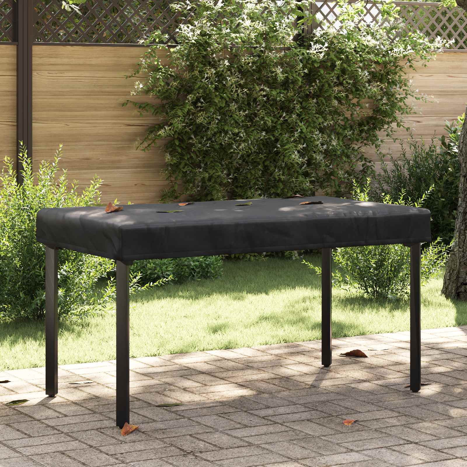 Pokrov za stol Jednobojno Crna 152 x 92 x 15 cm tkanina