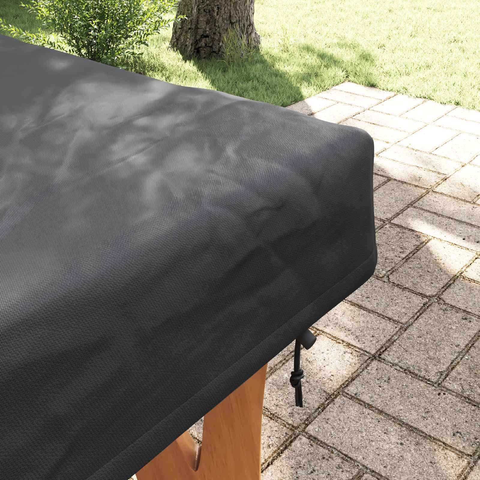 Pokrov za stol Jednobojno Crna 182 x 92 x 15 cm tkanina