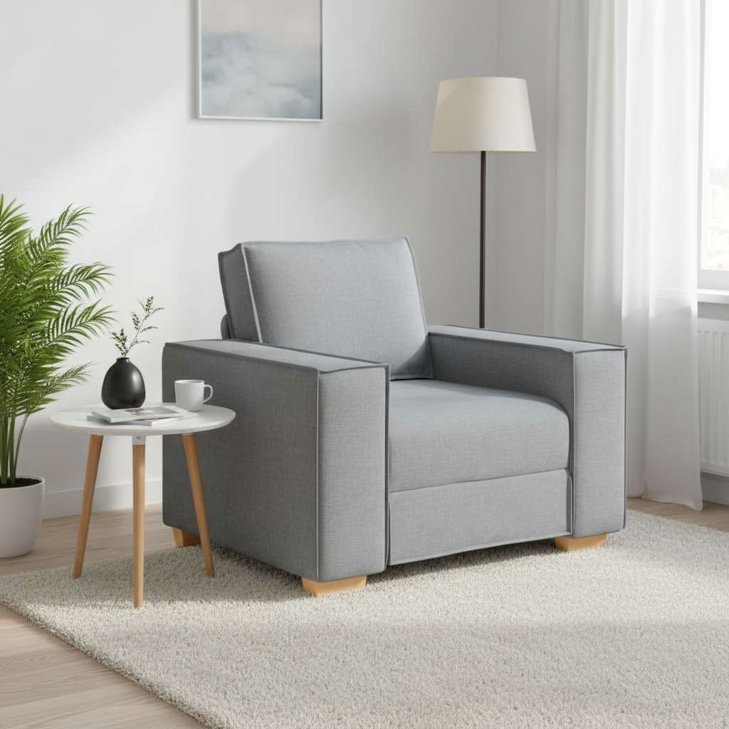 Sofa fotelja svijetlo siva 100x78x84 cm tkanina