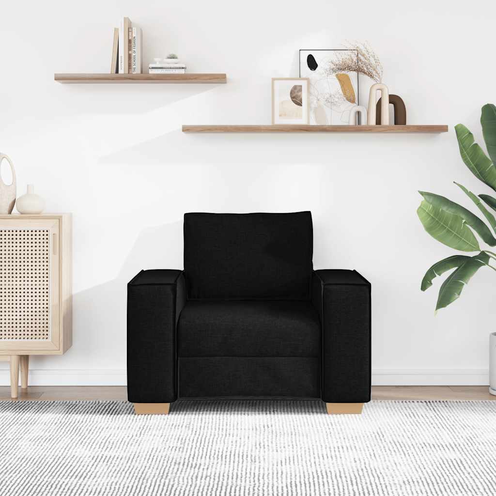 Sofa fotelja crna 100x78x84 cm tkanina