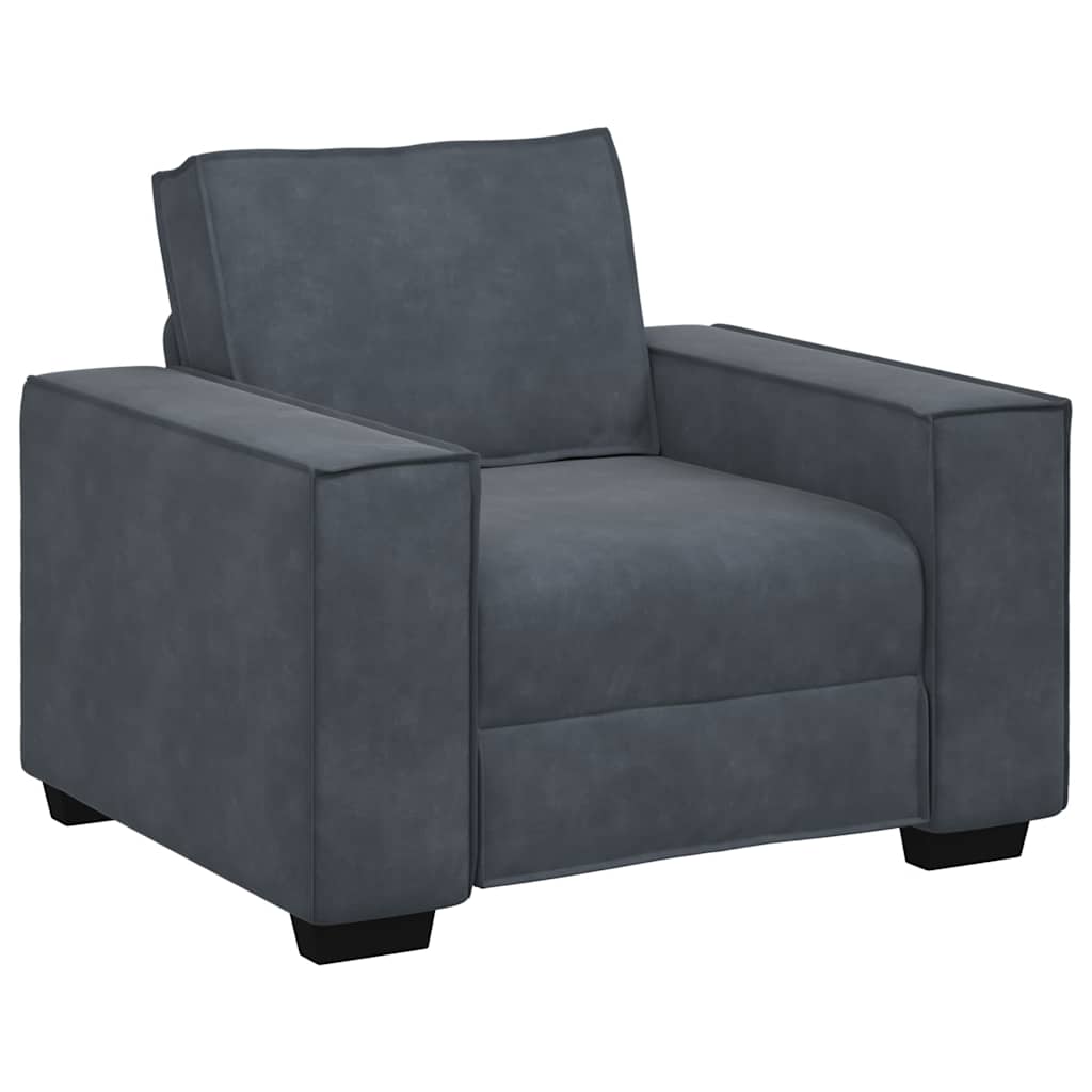 Sofa fotelja tamno siva 100x78x84 cm baršun