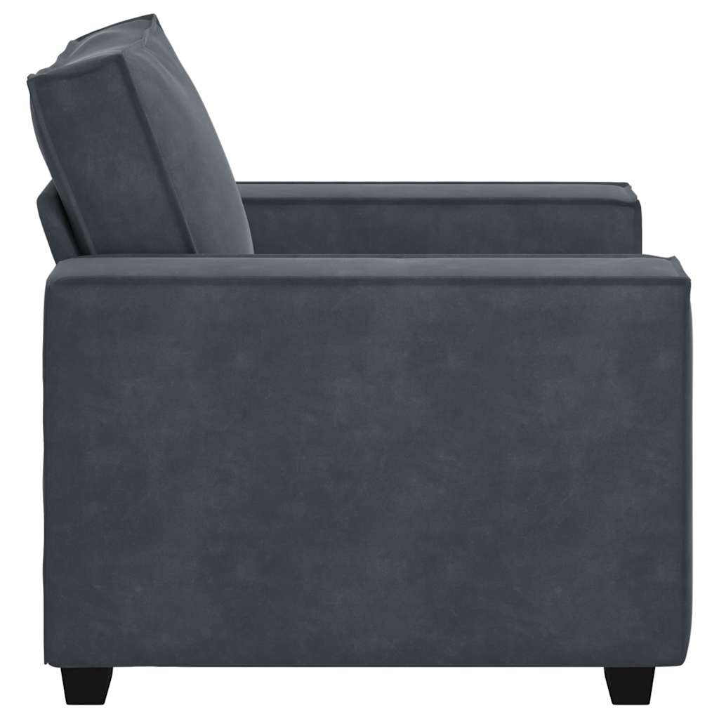Sofa fotelja tamno siva 100x78x84 cm baršun