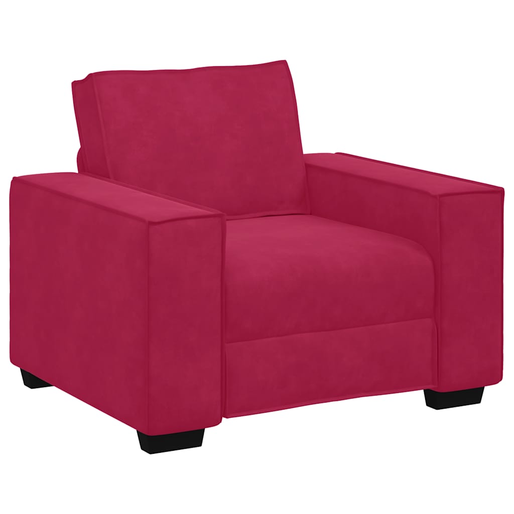 Sofa fotelja vino crvena 100x78x84 cm baršun
