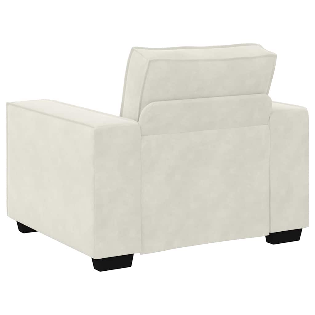 Sofa fotelja krem 100x78x84 cm baršunasta