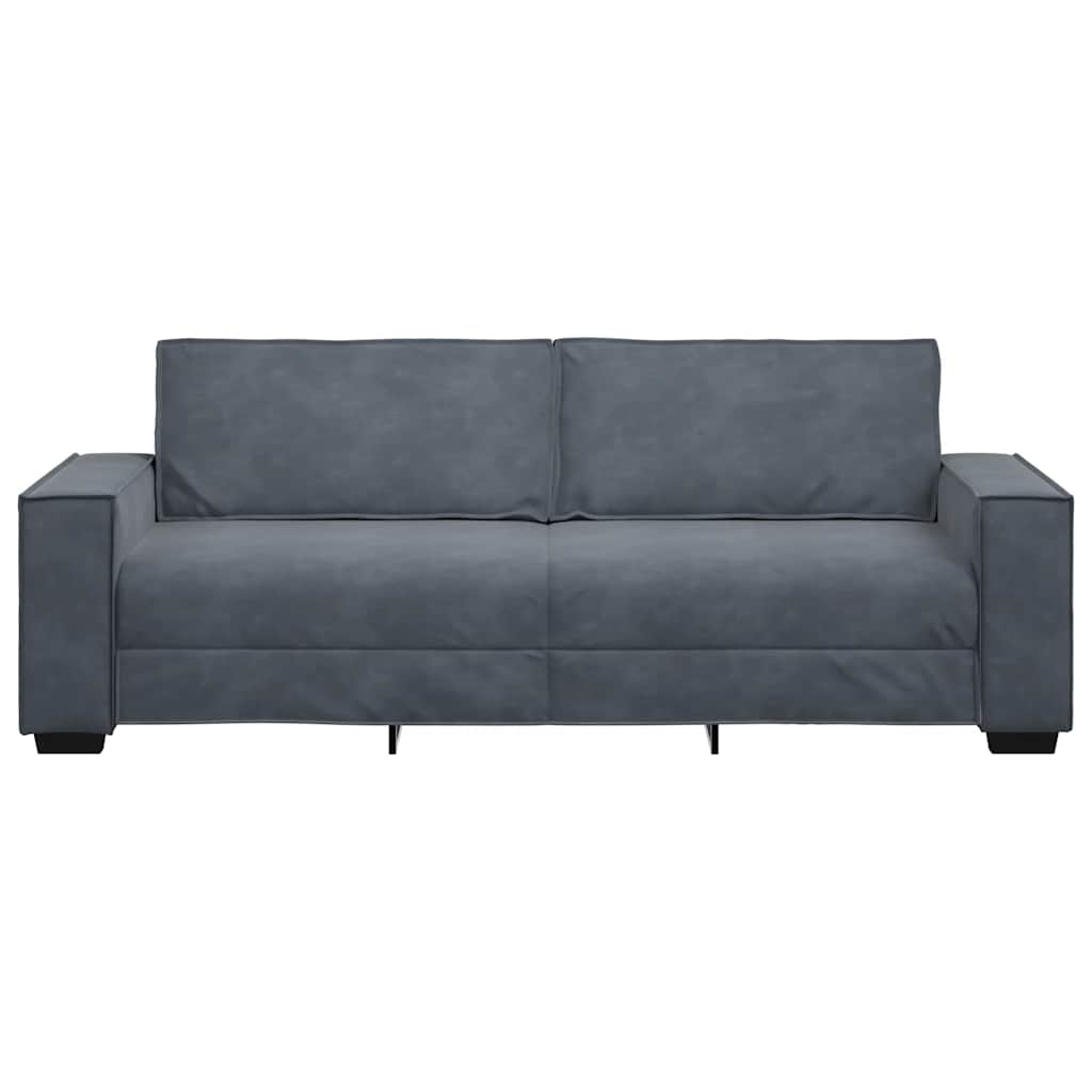 Trosjed Sofa Tamno siva 220x78x84 cm Baršun