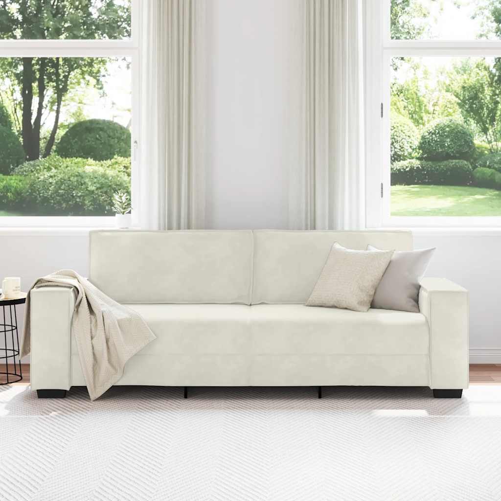 Trosjed Krem 220x78x84 cm Baršun