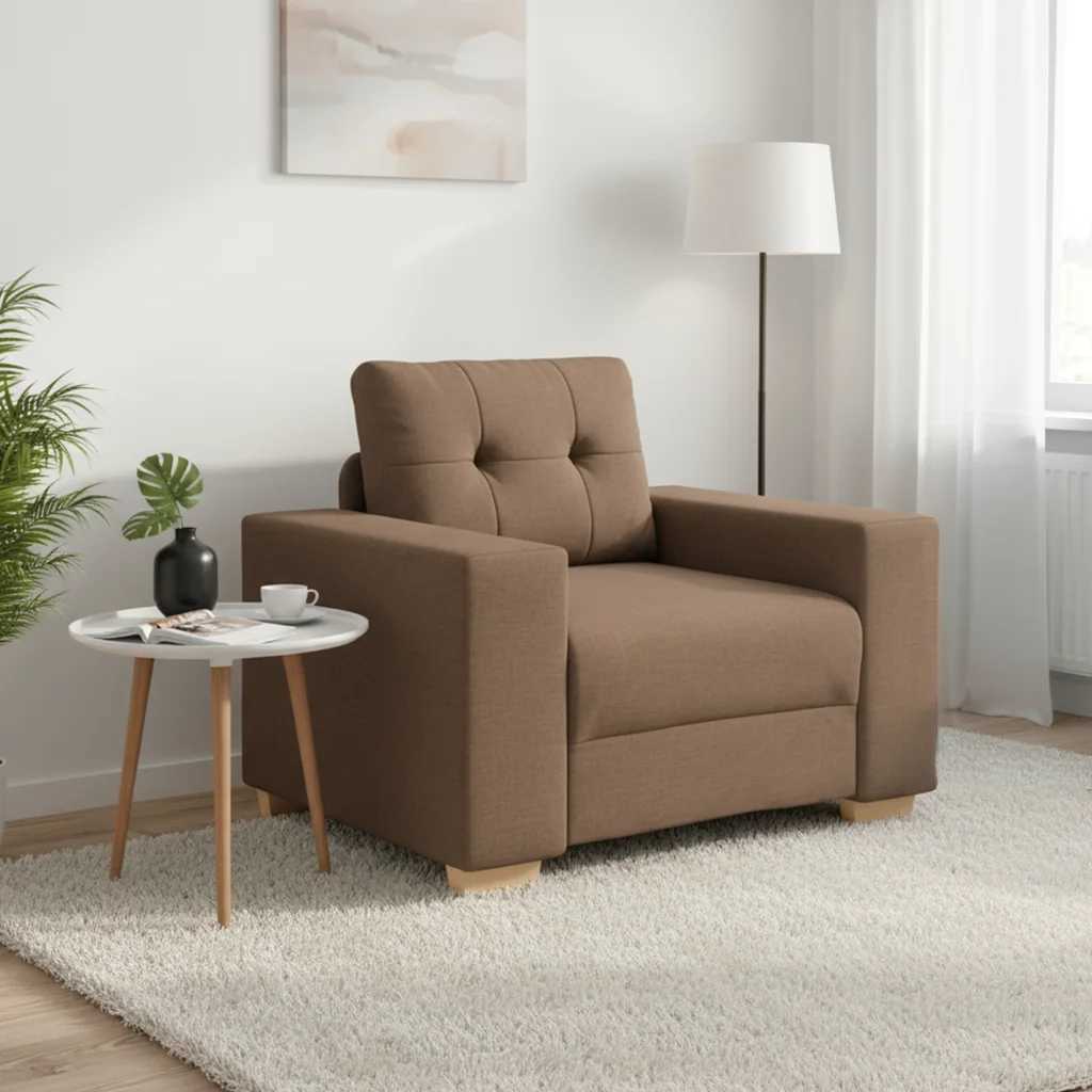 Sofa fotelja smeđa 100x78x80 cm tkanina