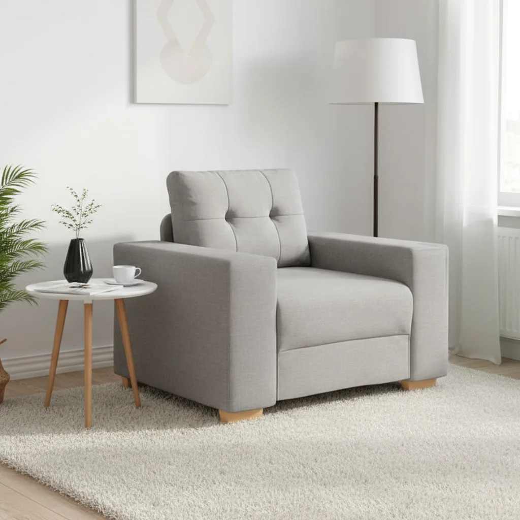 Sofa fotelja siva 100x78x80 cm tkanina