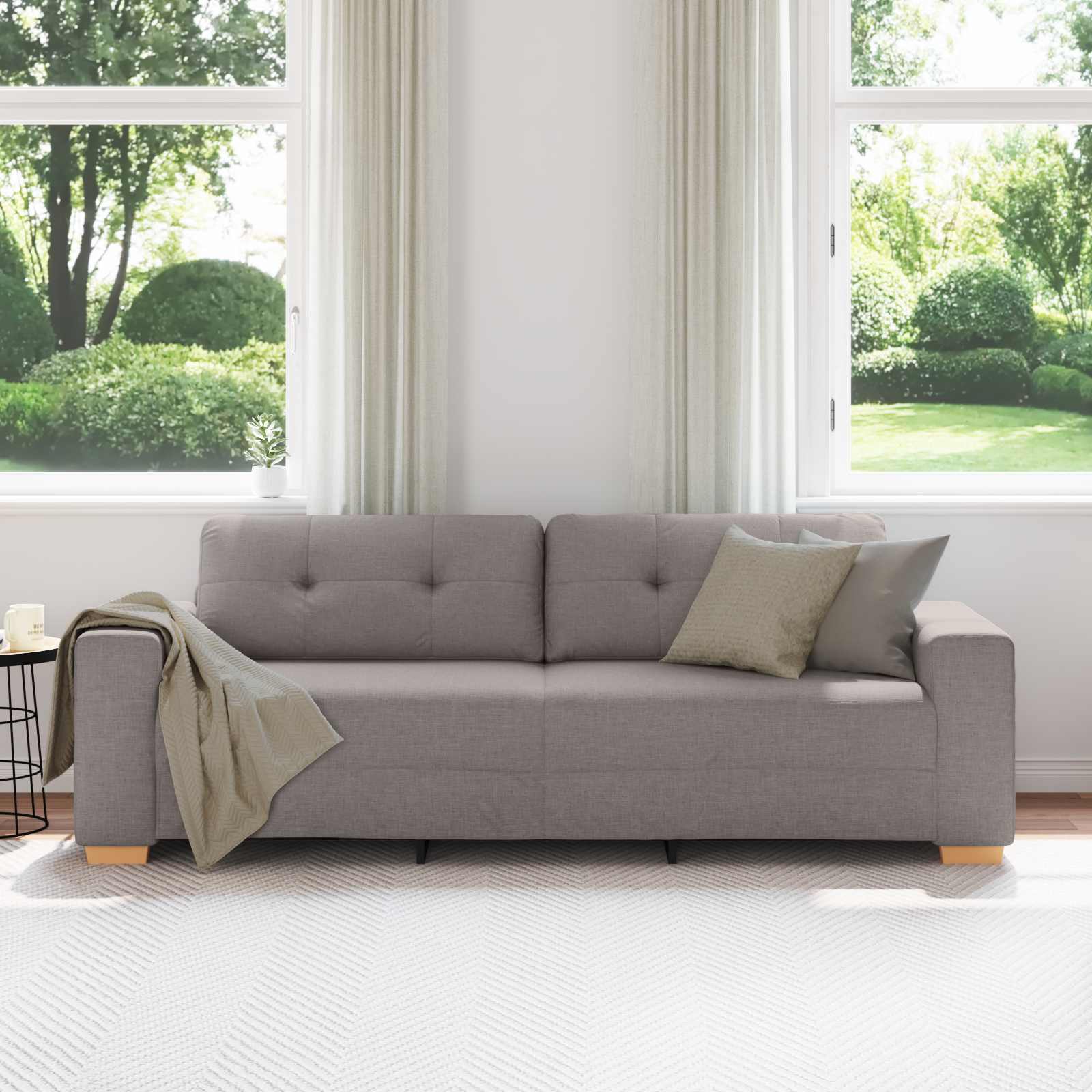 Sofa za 3 osobe Sivo-smeđa 220 cm tkanina