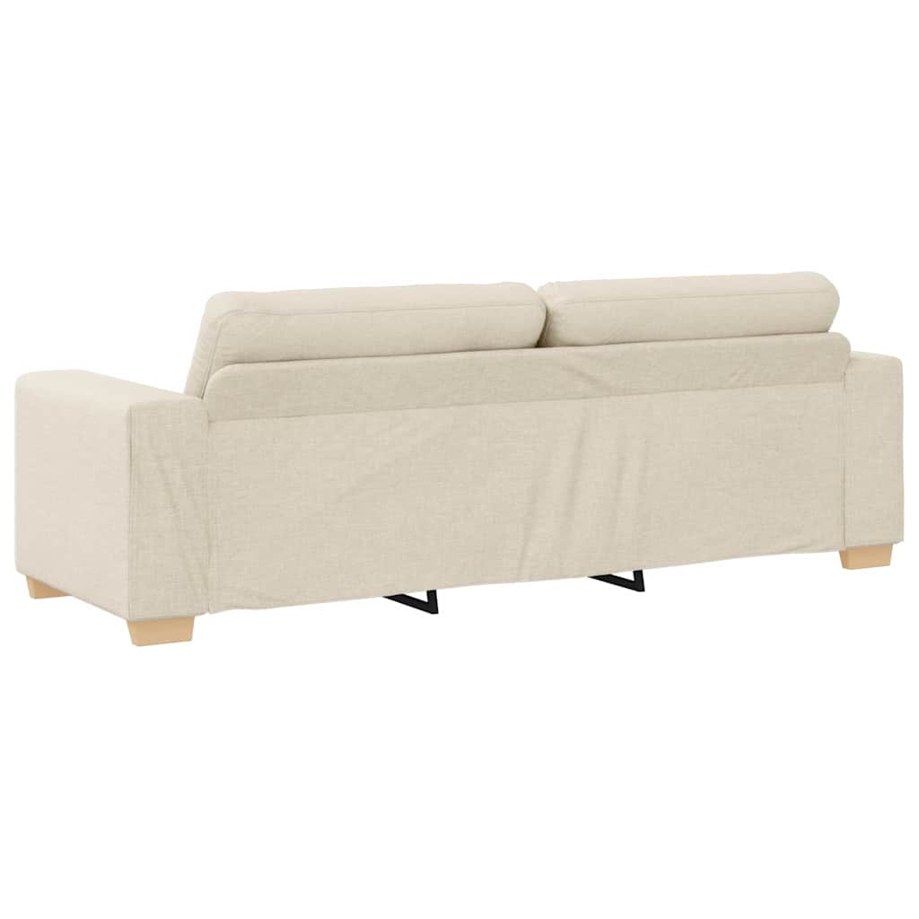 Sofa za 3 osobe Bež 220 cm Platnasta tkanina