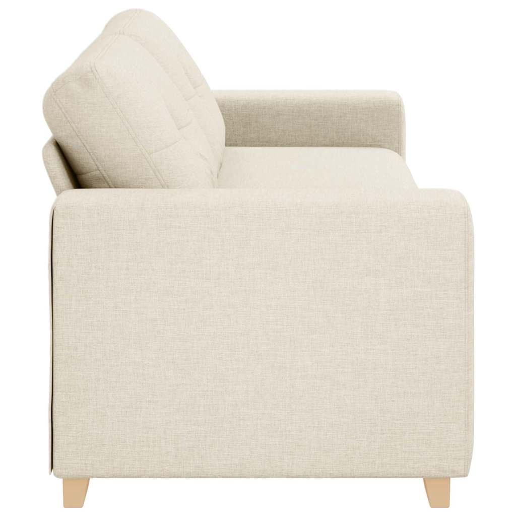 Sofa za 3 osobe Bež 220 cm Platnasta tkanina