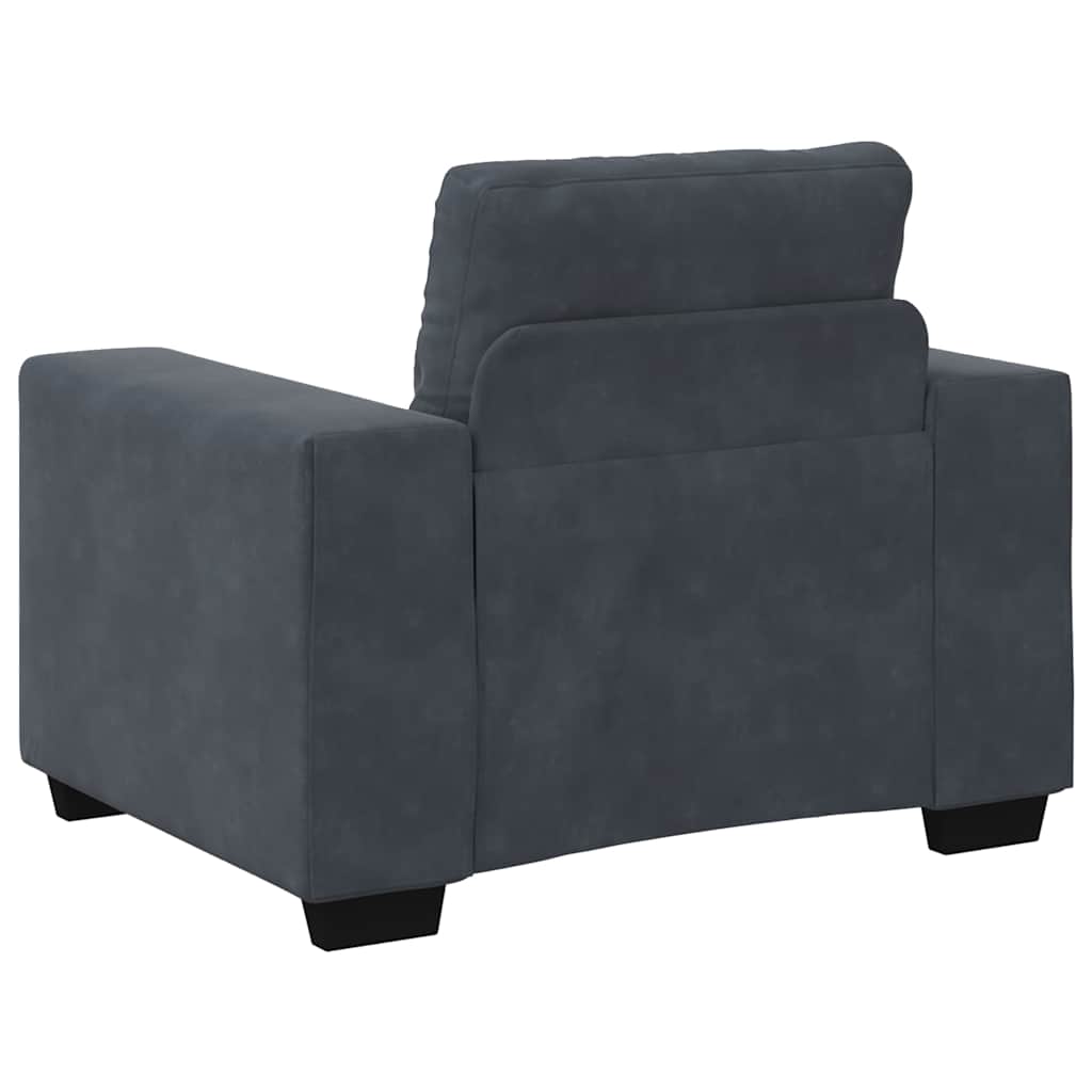 Sofa fotelja tamno siva 100x78x80 cm baršun