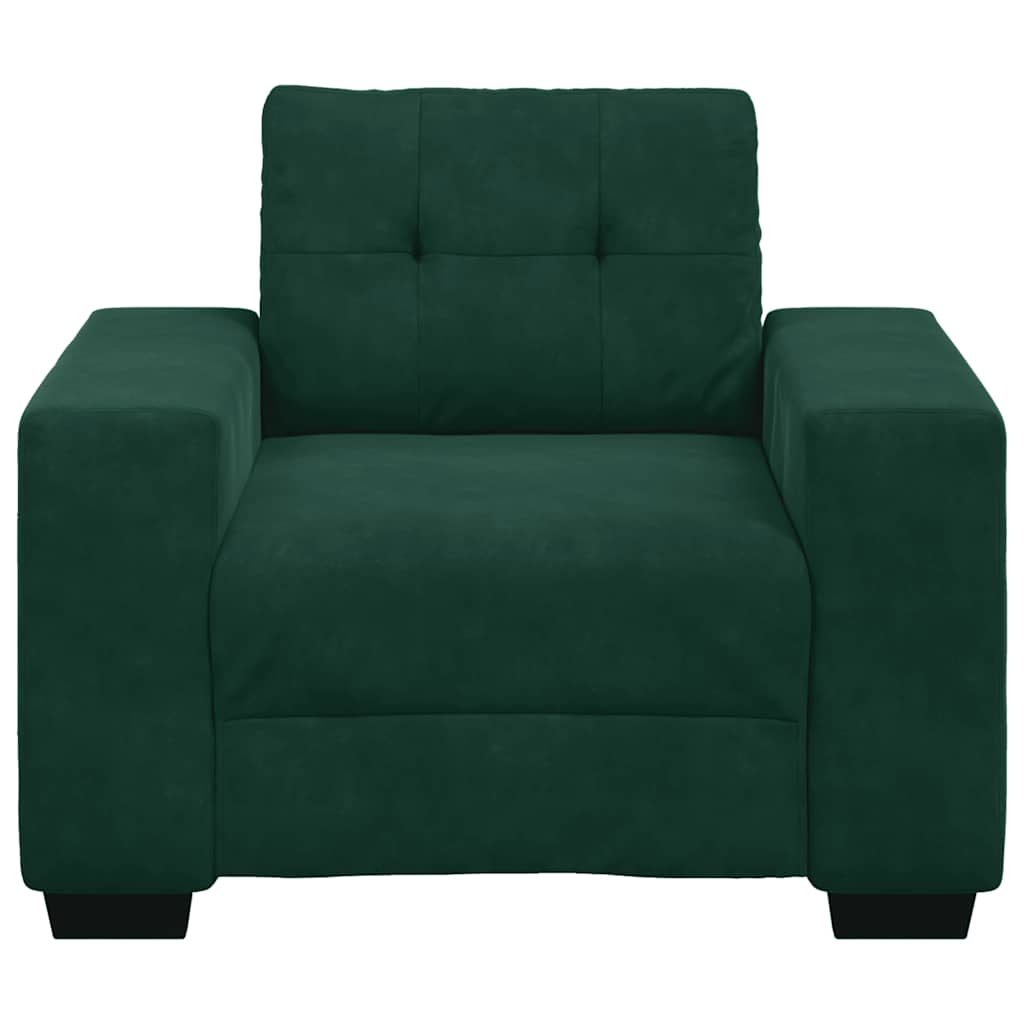 Sofa fotelja tamnozelena 100x78x80 cm baršun