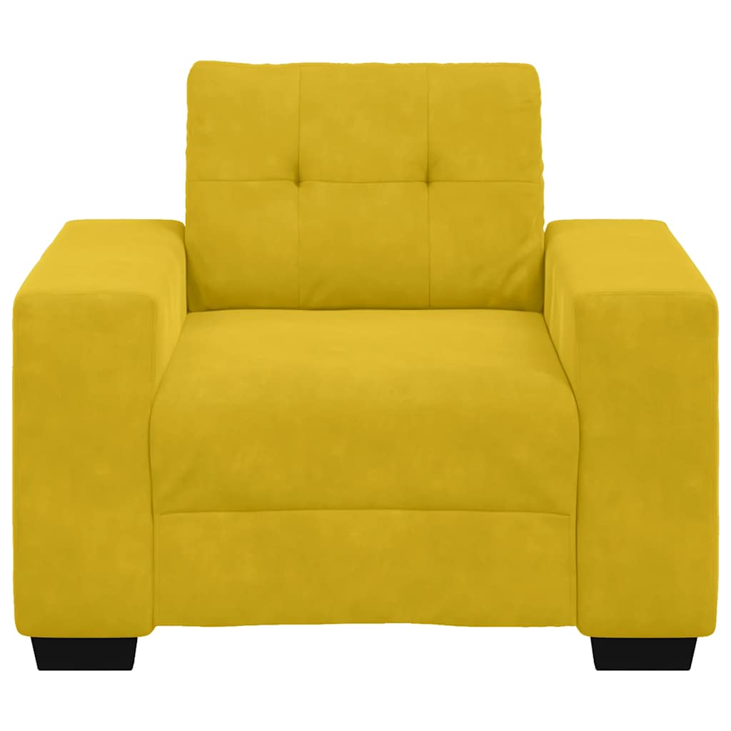 Sofa fotelja žuta 100x78x80 cm baršun