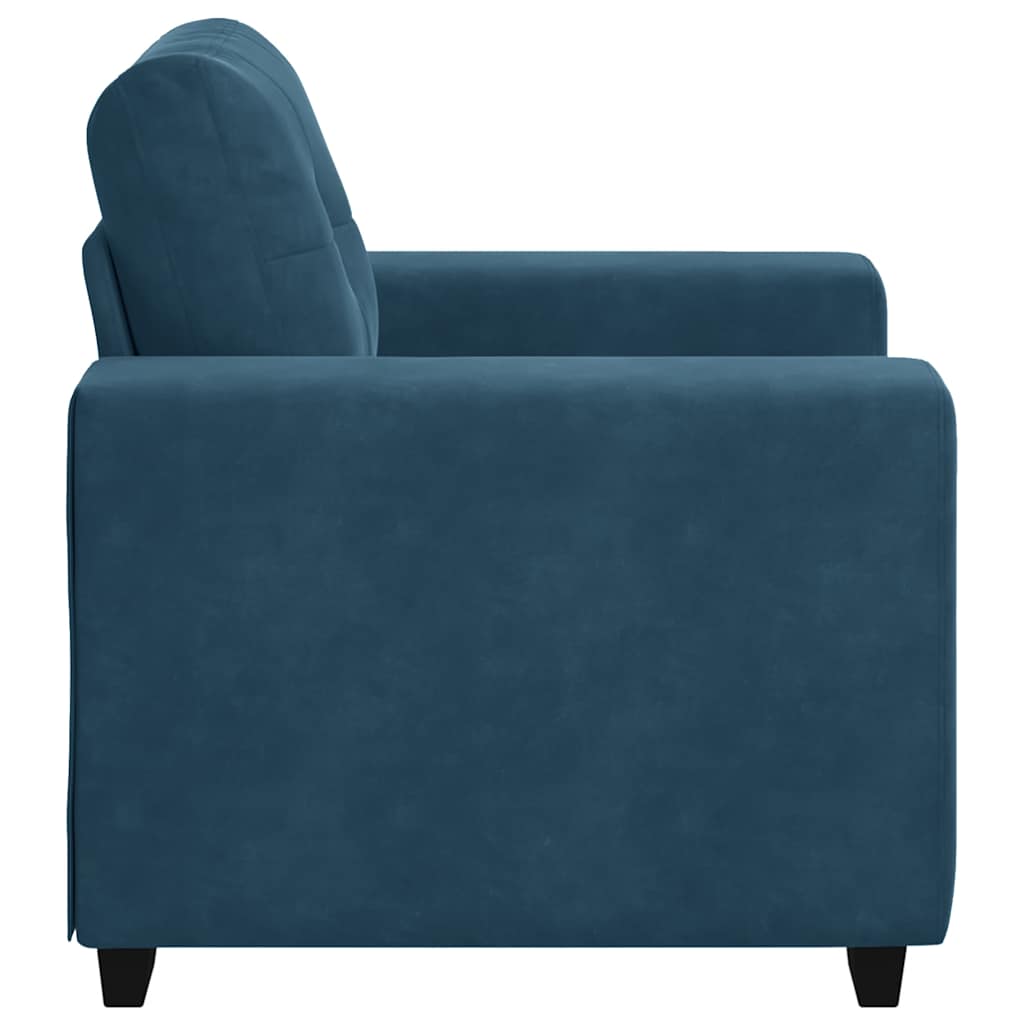 Sofa fotelja plava 100x78x80 cm baršun