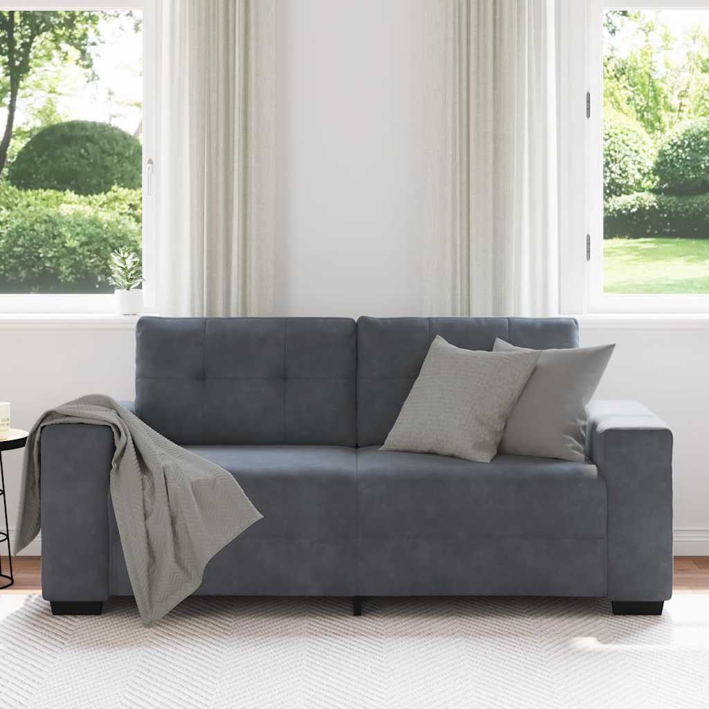 Dvosjed tamno sivi 180x77x82 cm baršun