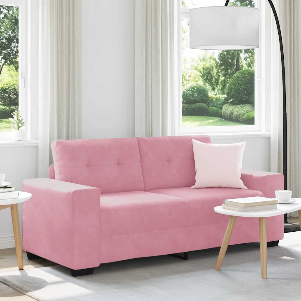 Dvosjed Ružičasti 180x77x82 cm Baršun