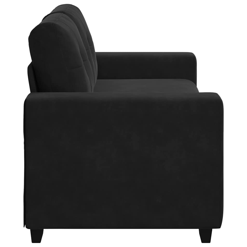 Dvosjed Crni 180x77x82 cm Baršun